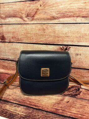 Dooney Bourke Wexford Leather Saddle Crossbody Dark Marine, NWOT
